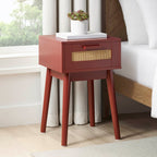Dusklia - Isla 1 Drawer Nightstand - Burnt Red