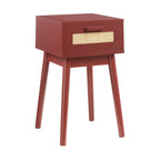 Dusklia - Isla 1 Drawer Nightstand - Burnt Red