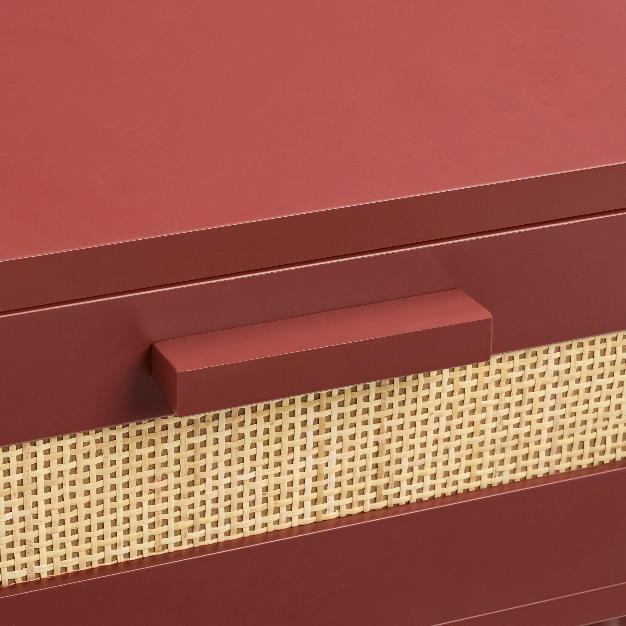 Dusklia - Isla 1 Drawer Nightstand - Burnt Red