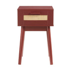 Dusklia - Isla 1 Drawer Nightstand - Burnt Red