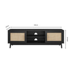 Dusklia - Isla TV Unit for TVs up to 60- Black