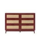 Dusklia - Isla 6 Drawer Chest - Burnt Red