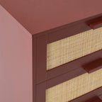 Dusklia - Isla 6 Drawer Chest - Burnt Red