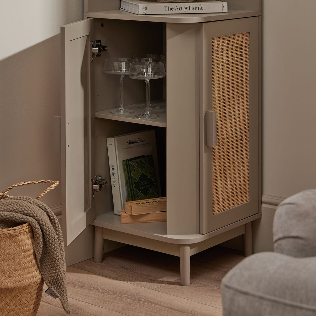 Dusklia - Isla Corner Storage Unit - Taupe
