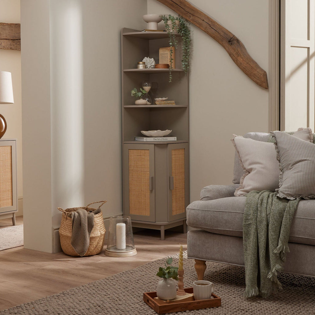 Dusklia - Isla Corner Storage Unit - Taupe