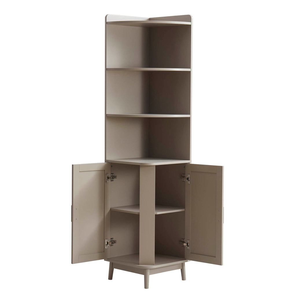 Dusklia - Isla Corner Storage Unit - Taupe