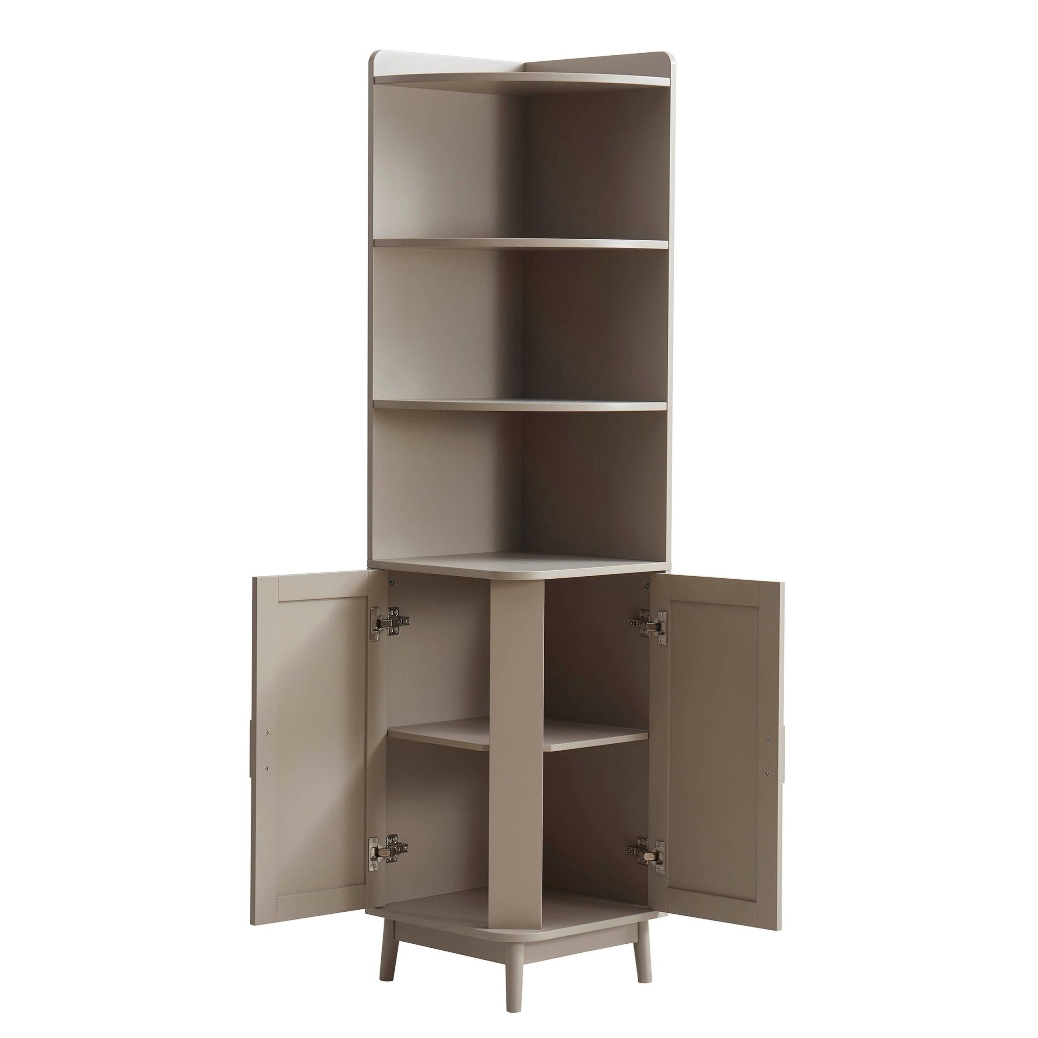 Dusklia - Isla Corner Storage Unit - Taupe