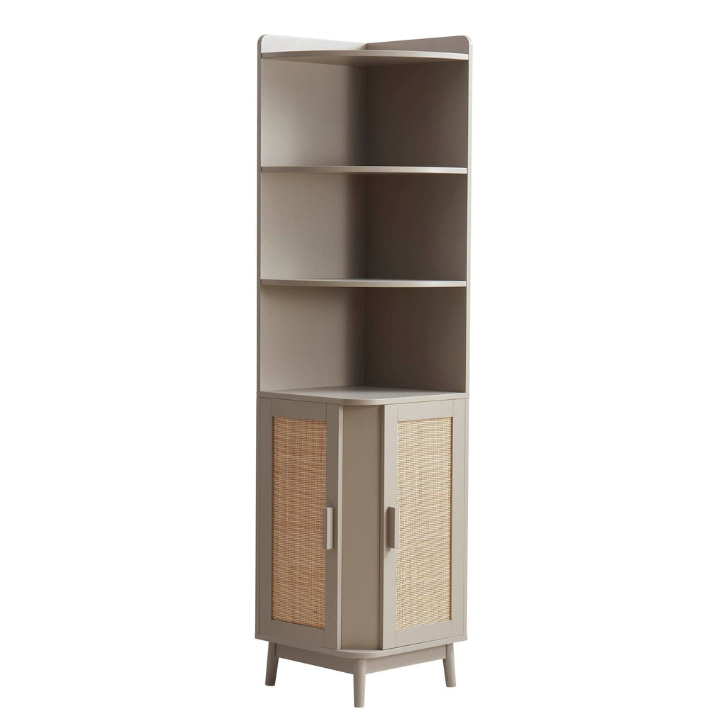 Dusklia - Isla Corner Storage Unit - Taupe