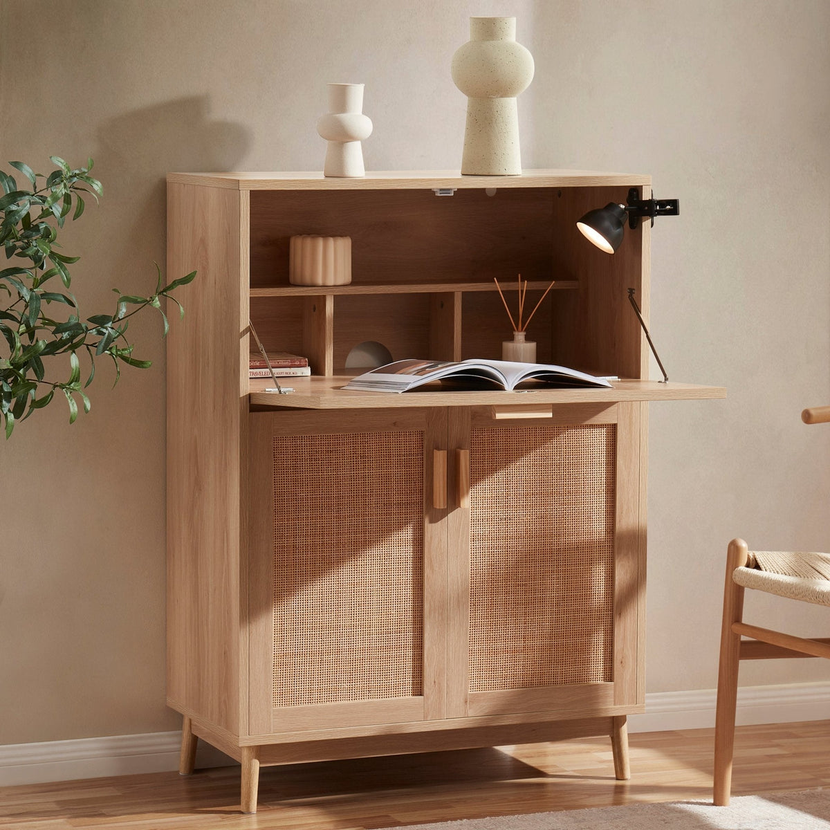Dusklia - Isla Hideaway Desk - Natural