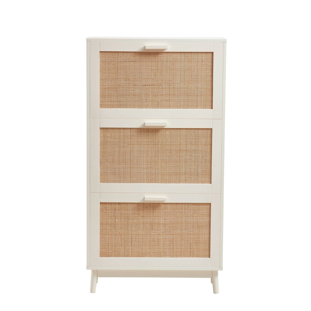 Dusklia - Isla Shoe Cabinet - Cream