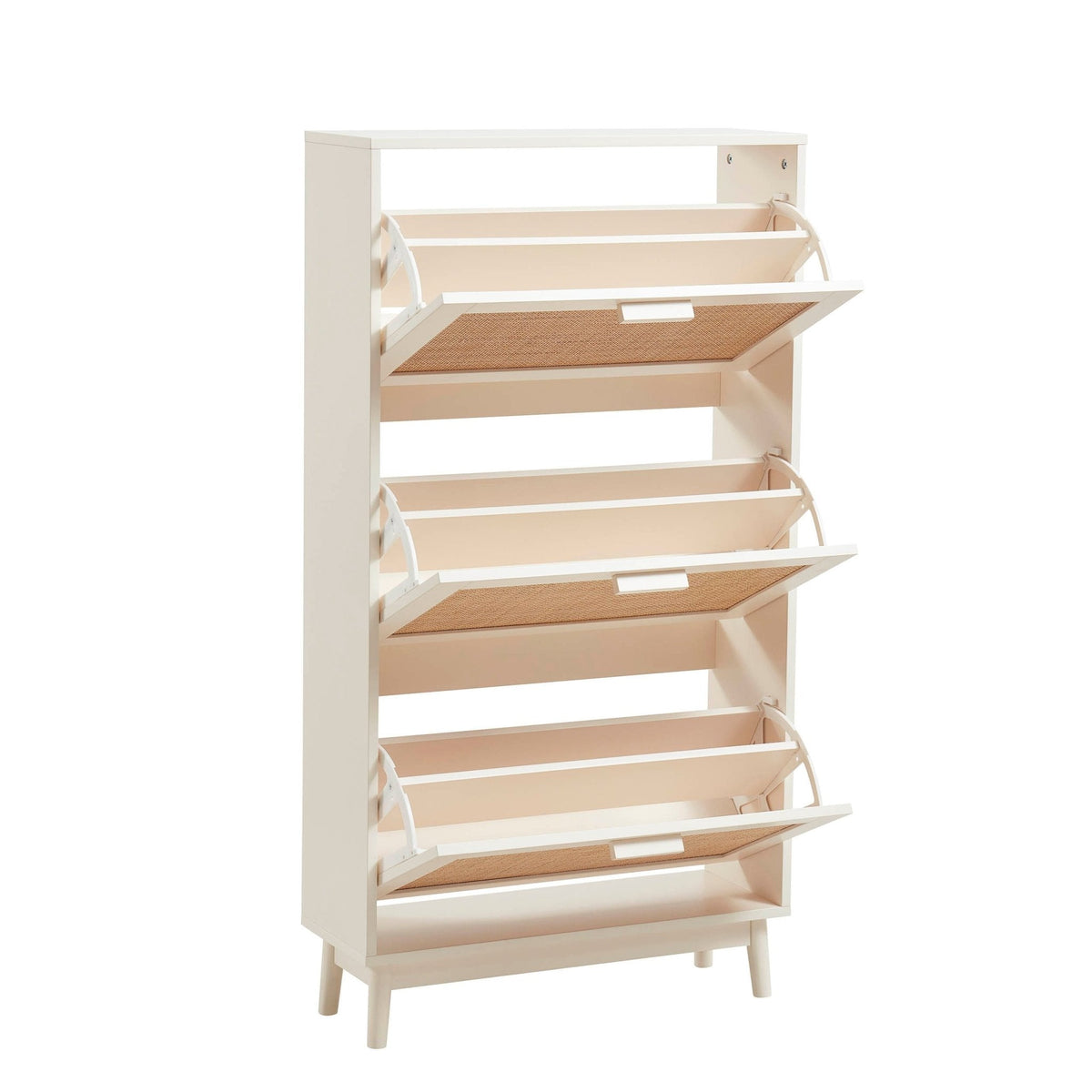 Dusklia - Isla Shoe Cabinet - Cream