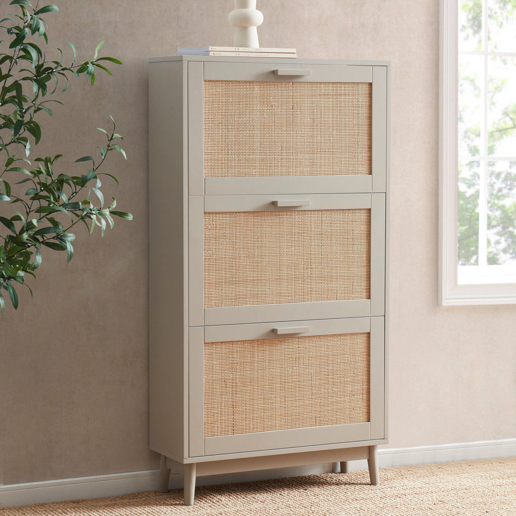 Dusklia - Isla Shoe Cabinet - Taupe