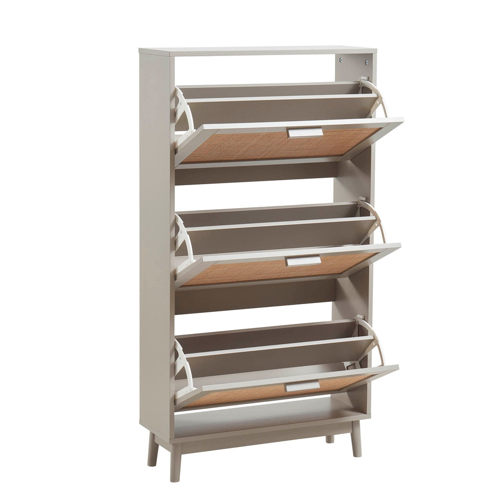Dusklia - Isla Shoe Cabinet - Taupe