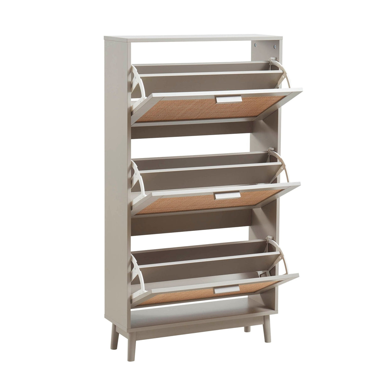 Dusklia - Isla Shoe Cabinet - Taupe