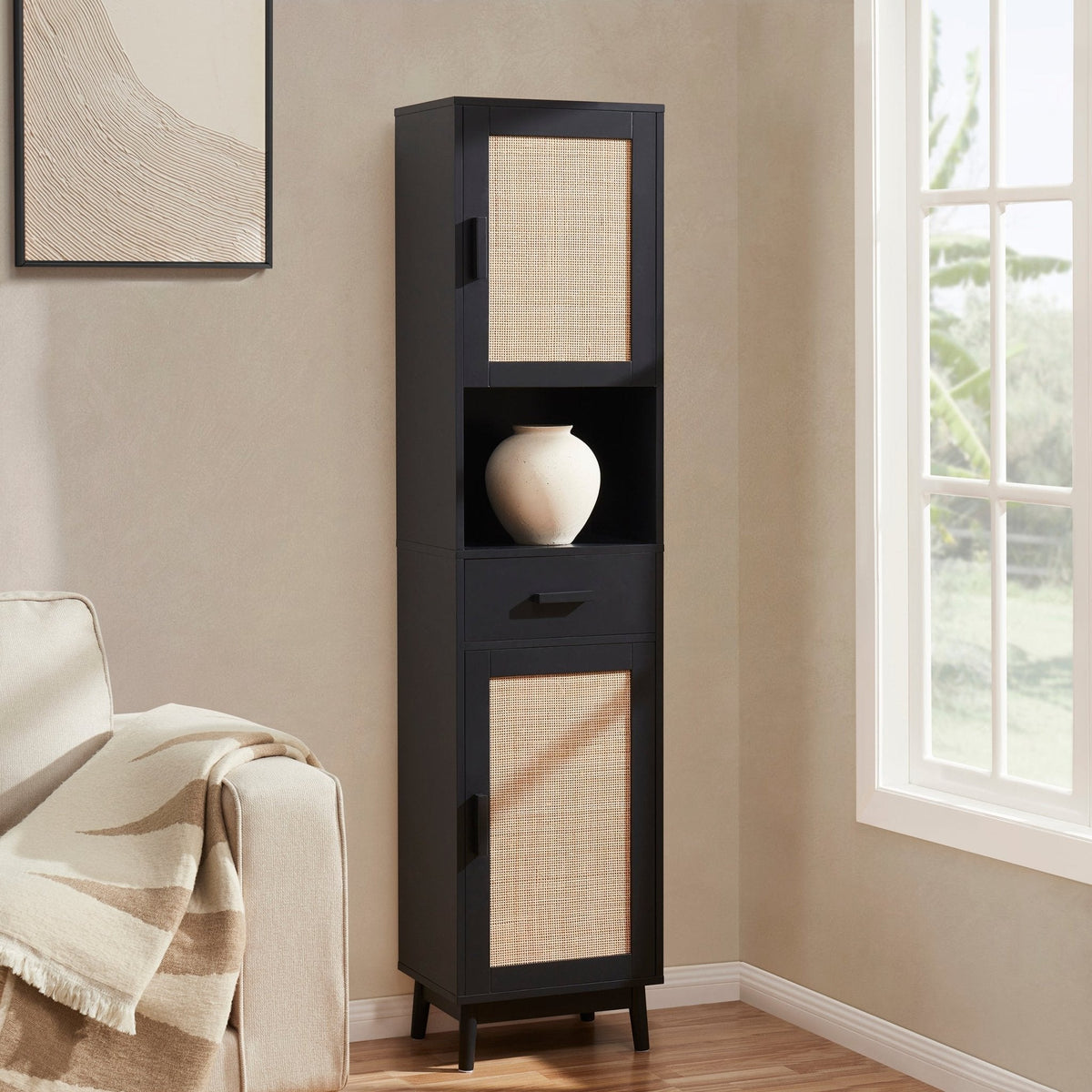 Dusklia - Isla Tall Storage Unit - Black