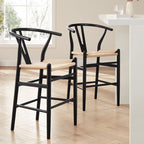 Dusklia - Jade Set of 2 Barstools - Black/Natural