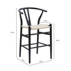 Dusklia - Jade Set of 2 Barstools - Black/Natural
