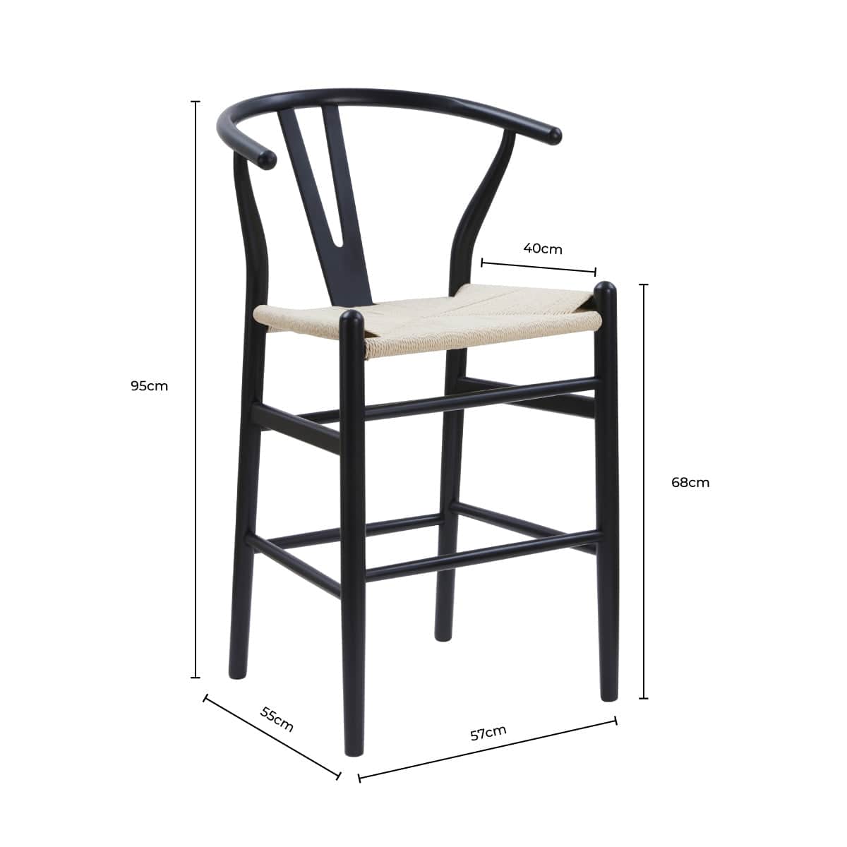 Dusklia - Jade Set of 2 Barstools - Black/Natural