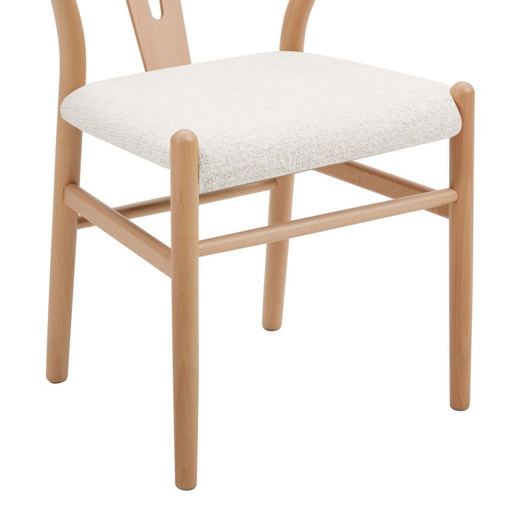 Dusklia - Jade Set of 2 Dining Chairs - Ivory Boucle