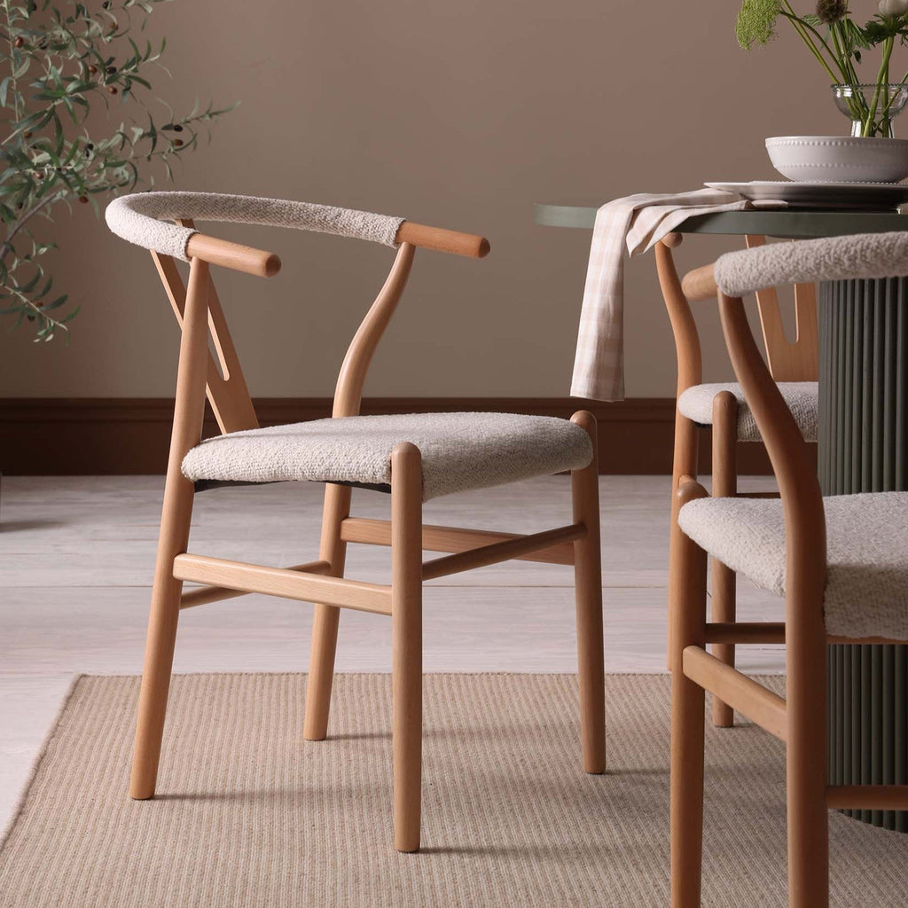 Dusklia - Jade Set of 2 Dining Chairs - Ivory Boucle