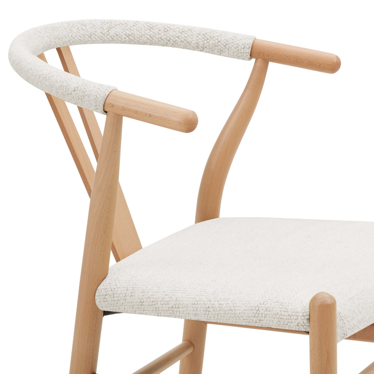 Dusklia - Jade Set of 2 Dining Chairs - Ivory Boucle