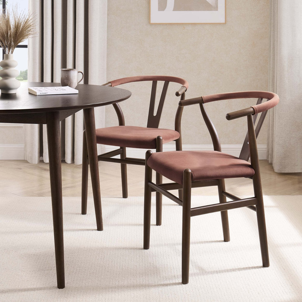 Dusklia - Jade Set of 2 Dining Chairs - Mauve