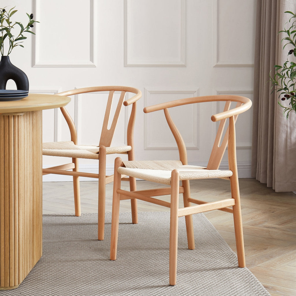 Dusklia - Jade Set Of 2 Dining Chairs - Wood/Natural