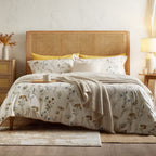 Dusklia - Jardin 300 Thread Count Reversible Duvet Cover & Pillowcases Set  - Multi
