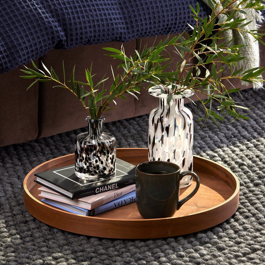 Dusklia - Jasmine Confetti Vase - Black/White
