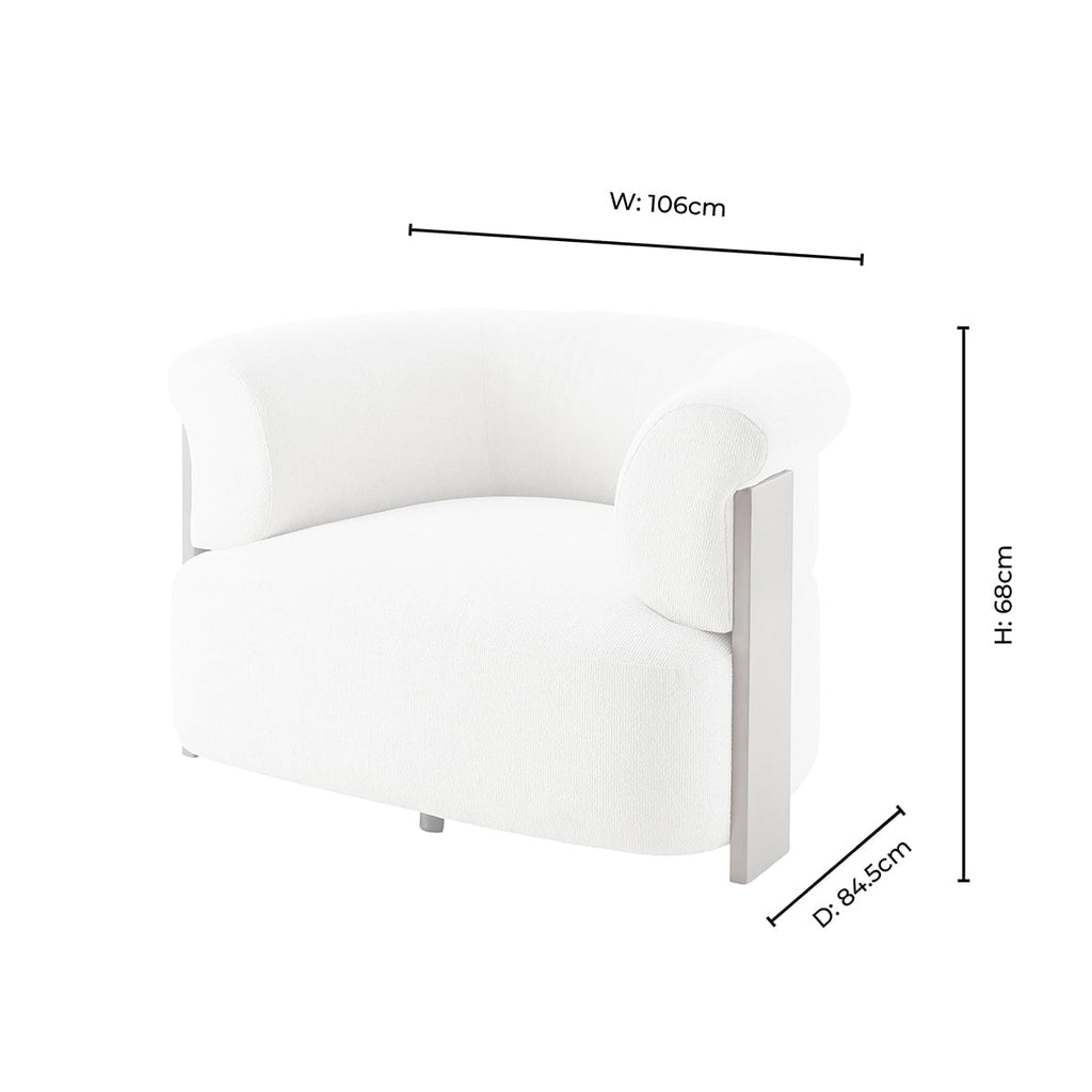 Dusklia - Jemima Accent Chair - Sand Boucle