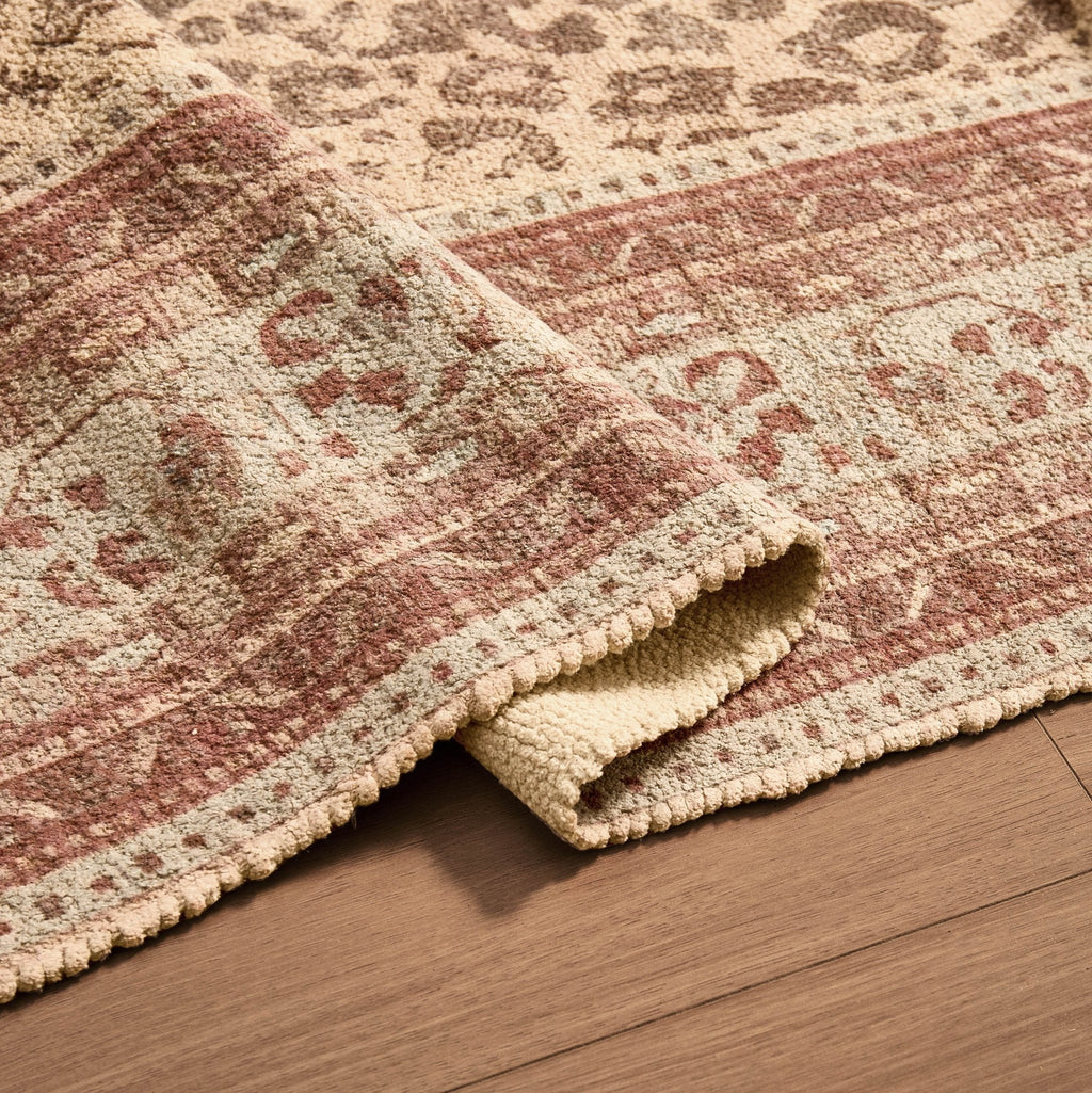 Dusklia - Jen Traditional Border Leopard Print Rug - Multi