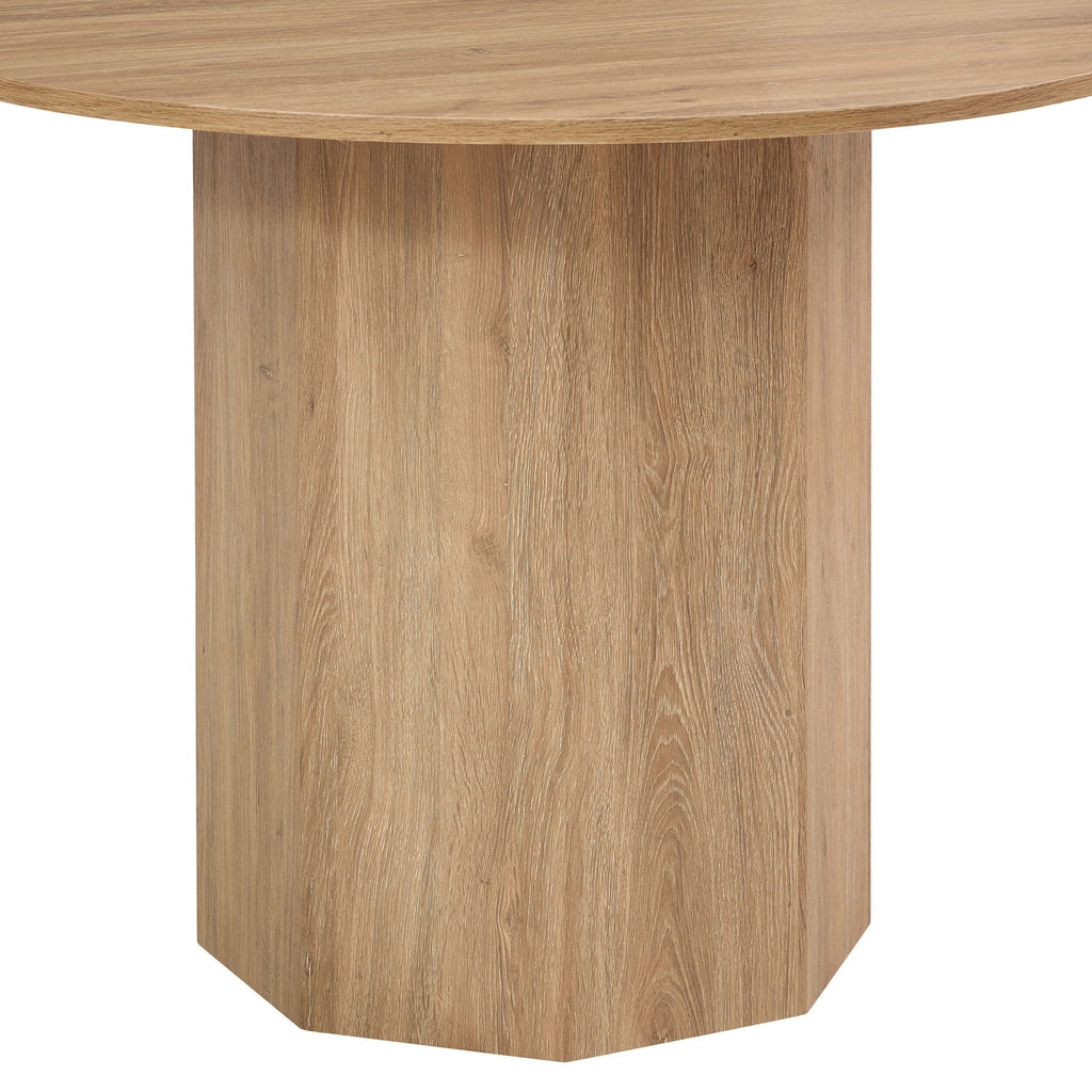 Dusklia - Juliet Round 4 Seater Dining Table - Natural Wood