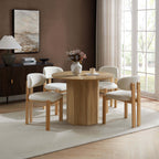 Dusklia - Juliet Round 4 Seater Dining Table - Natural Wood