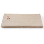 Dusklia - Julio Drink Embroidered Set of 4 Napkins - Natural