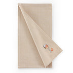 Dusklia - Julio Drink Embroidered Set of 4 Napkins - Natural