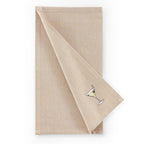 Dusklia - Julio Drink Embroidered Set of 4 Napkins - Natural