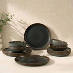 Dusklia - Juniper 12 Piece Dinner Set - Grey/Blue