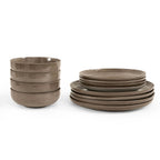 Dusklia - Juniper 12 Piece Dinner Set - Mocha