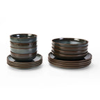 Dusklia - Juniper 16 Piece Dinner Set - Grey/Blue