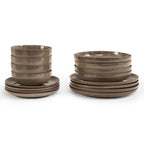 Dusklia - Juniper 16 Piece Dinner Set - Mocha