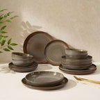 Dusklia - Juniper 16 Piece Dinner Set - Mocha