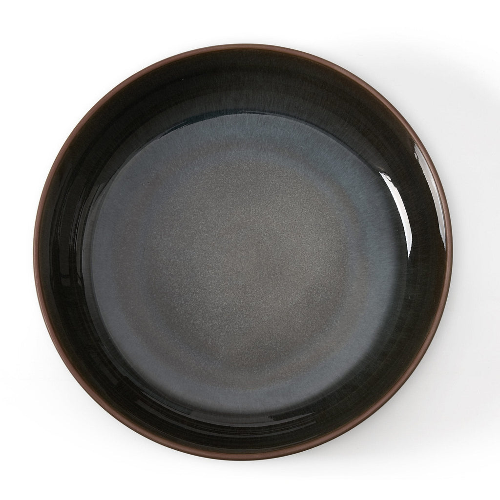 Dusklia - Juniper Reactive Glaze Serving Bowl - Grey/Blue