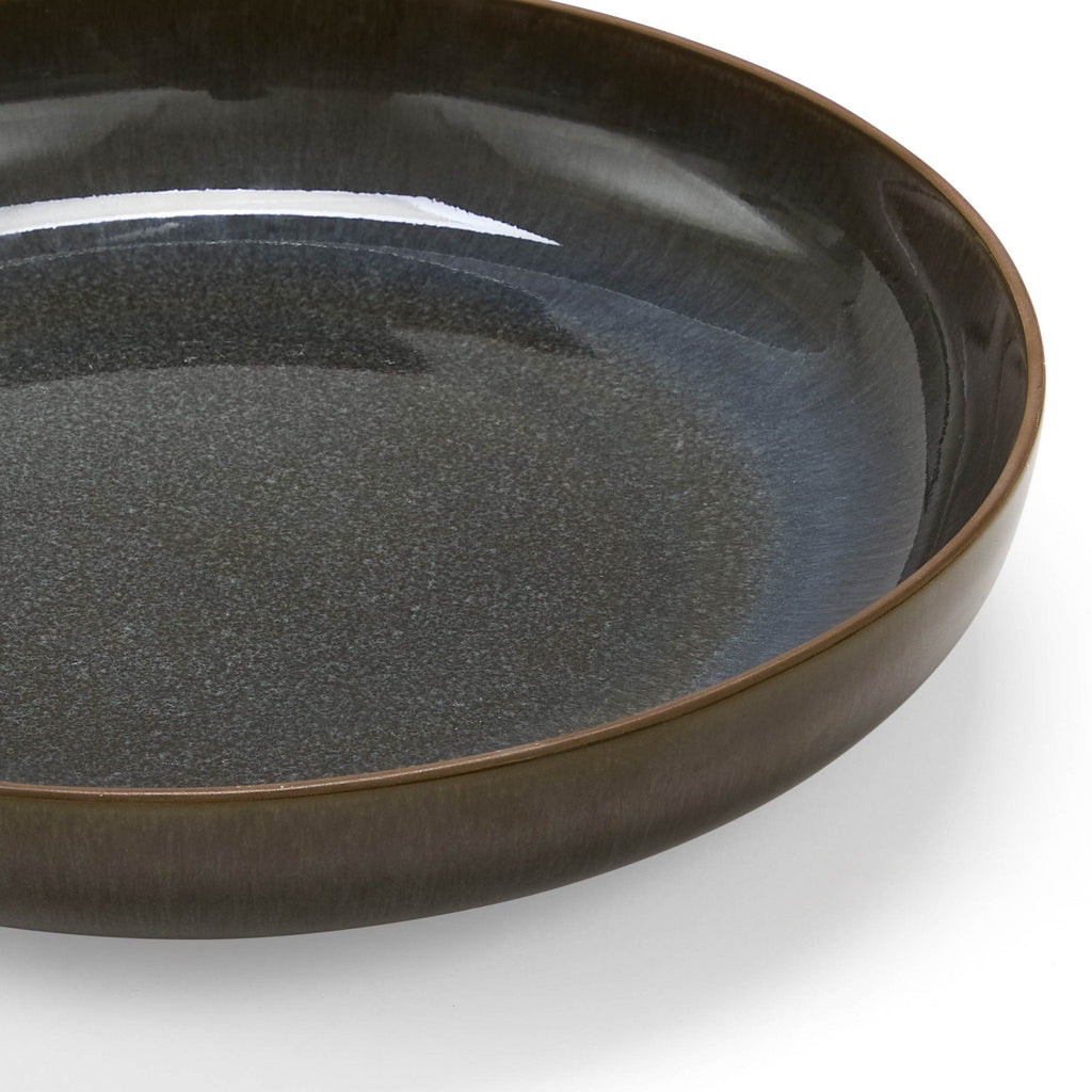 Dusklia - Juniper Reactive Glaze Serving Bowl - Grey/Blue
