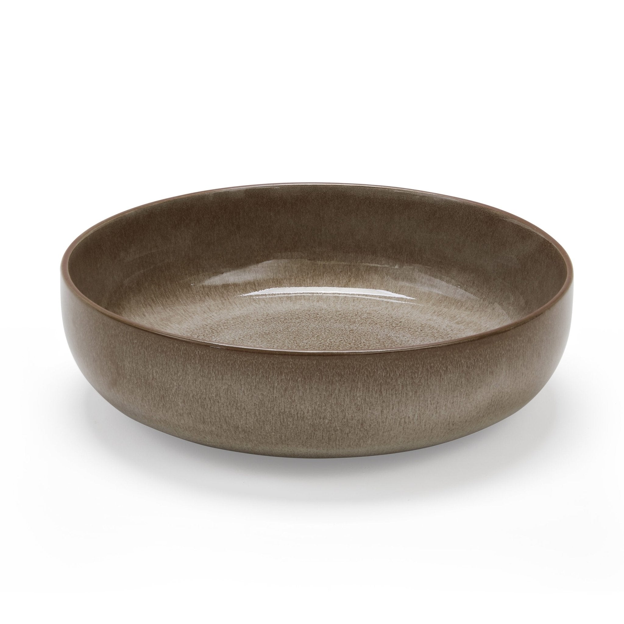 Dusklia - Juniper Reactive Glaze Serving Bowl - Mocha