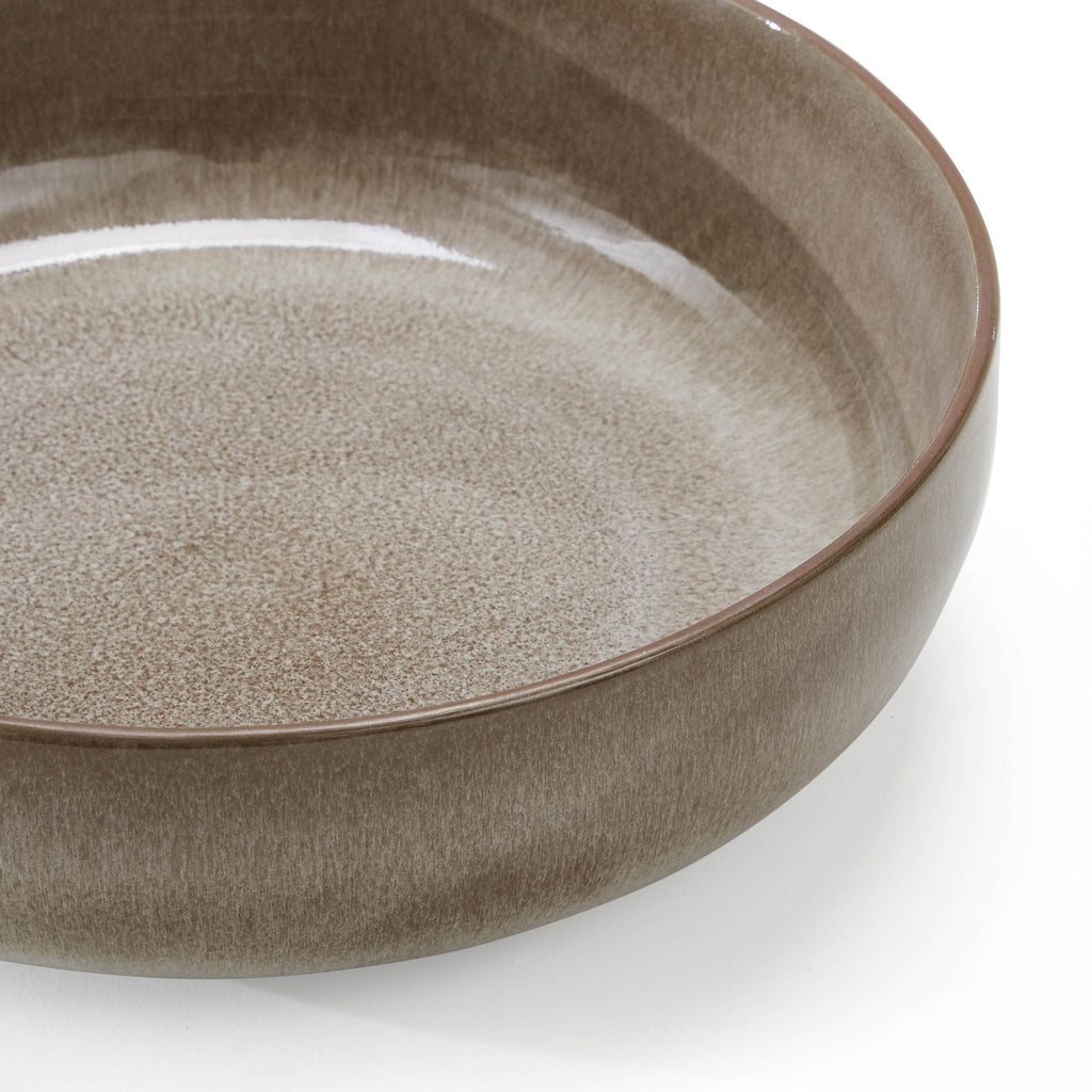 Dusklia - Juniper Reactive Glaze Serving Bowl - Mocha