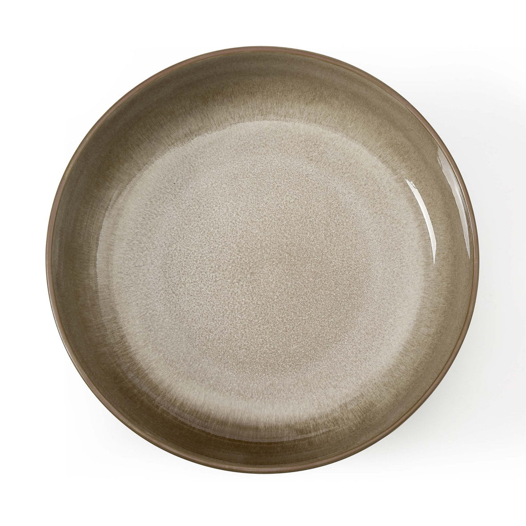 Dusklia - Juniper Reactive Glaze Serving Bowl - Mocha