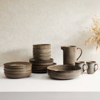 Dusklia - Juniper Reactive Glaze Set of 4 Cereal Bowls - Mocha