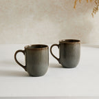 Dusklia - Juniper Reactive Glaze Set of 2 Mugs - Grey/Blue