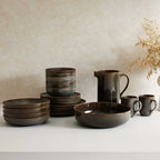 Dusklia - Juniper Reactive Glaze Set of 2 Mugs - Grey/Blue
