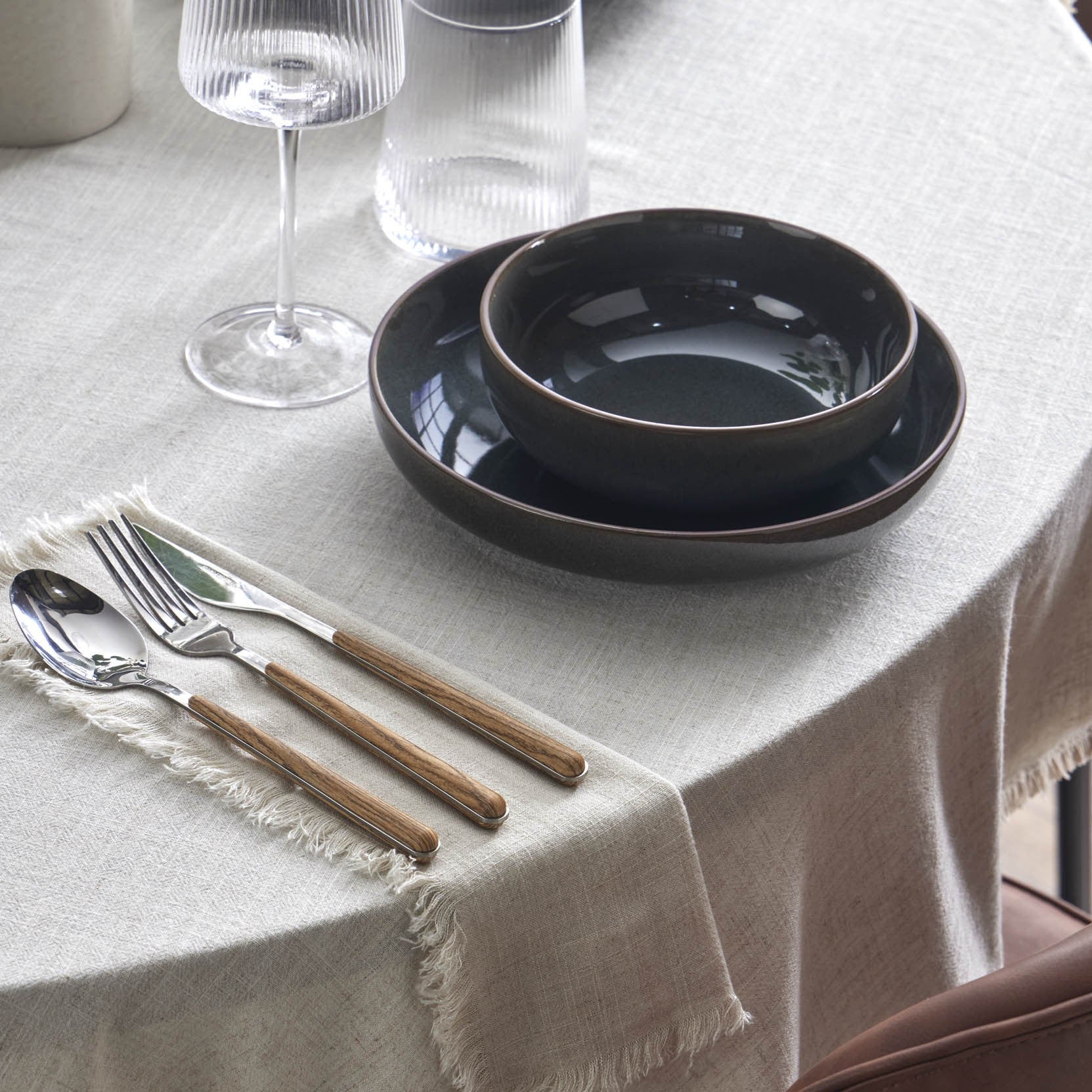 Dusklia - Juniper Reactive Glaze Set of 4 Cereal Bowls - Grey/Blue